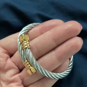 TBA Silver and Gold Twist Bracelet